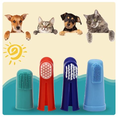 Finger Dog and Cat Toothbrush